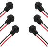 Senzeal T10 W5W 194 LED Bulbs 921 Sockets Adapter Rubber + Copper Wire 6pcs