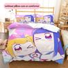 Pop & Pipi  Pattern Bedding Quilt Set  Home Decoration  Gift (1 * duvet cover + 2 * pillowcase  without core)