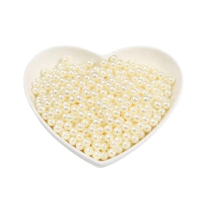 Multi Color Round No Hole Acrylic Imitation Pearl Beads Loose Bead For DIY Scrapbook Decoration Crafts Sewing 3/4/6/8/10mm