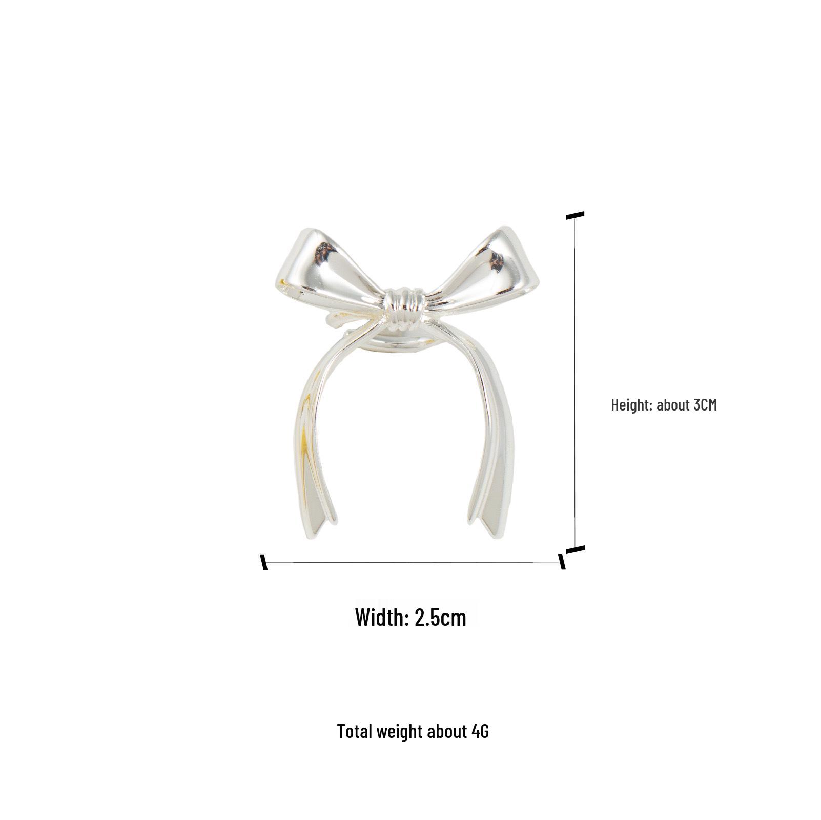 

Элегантное корейское кольцо-бант и кафф для уха - Трендовый нишевый дизайн