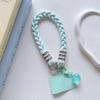 Fashion Mobile Phone Lanyard Hanging Decoration Can Be Carried Twist Rope Anti-loss Love Heart Pendant Strong Wrist Short Straps