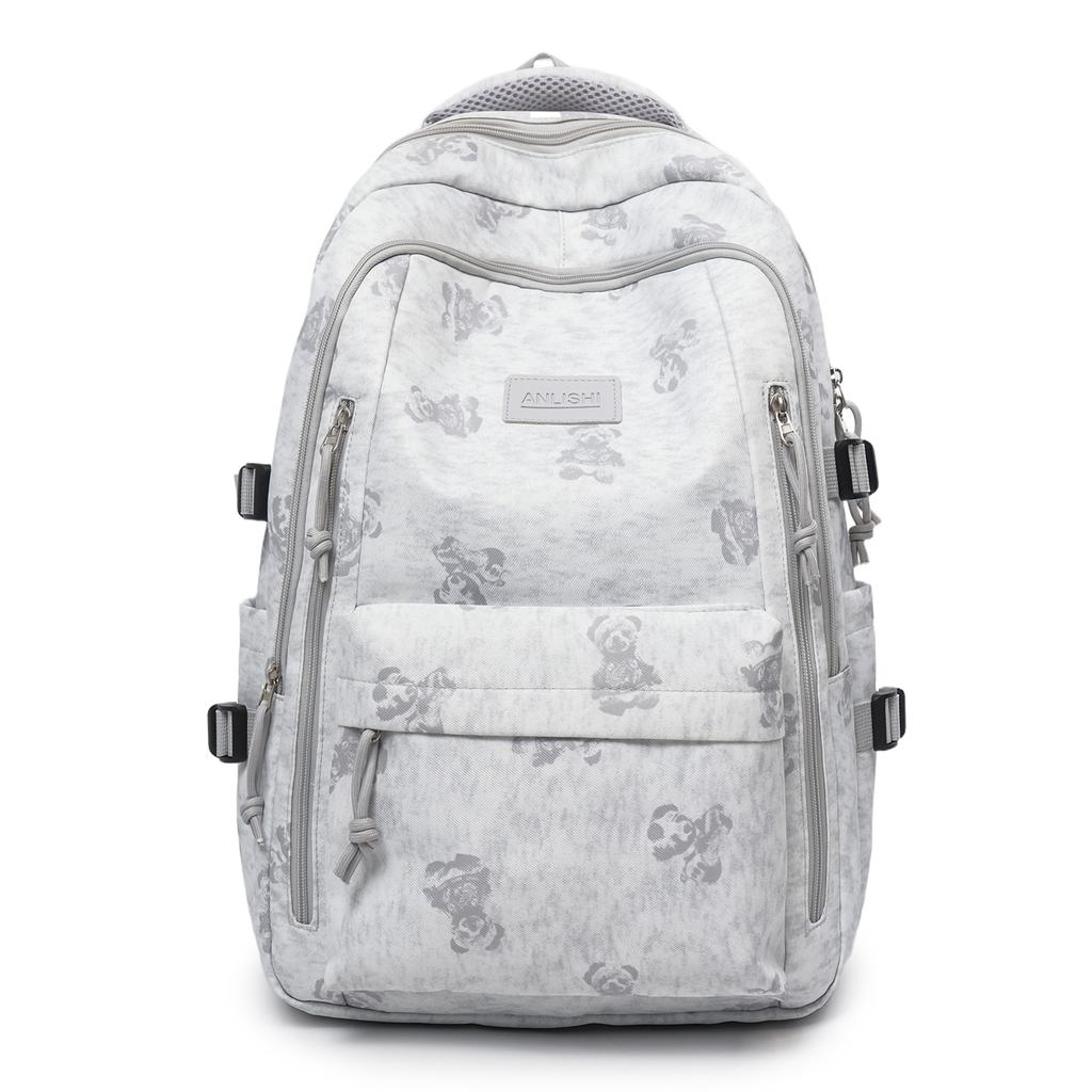 Schoolbag New Large Capacity Bear Backpack Student School Bag Men's Niche Ins High Value Fashion Casual Lightweight Backpack