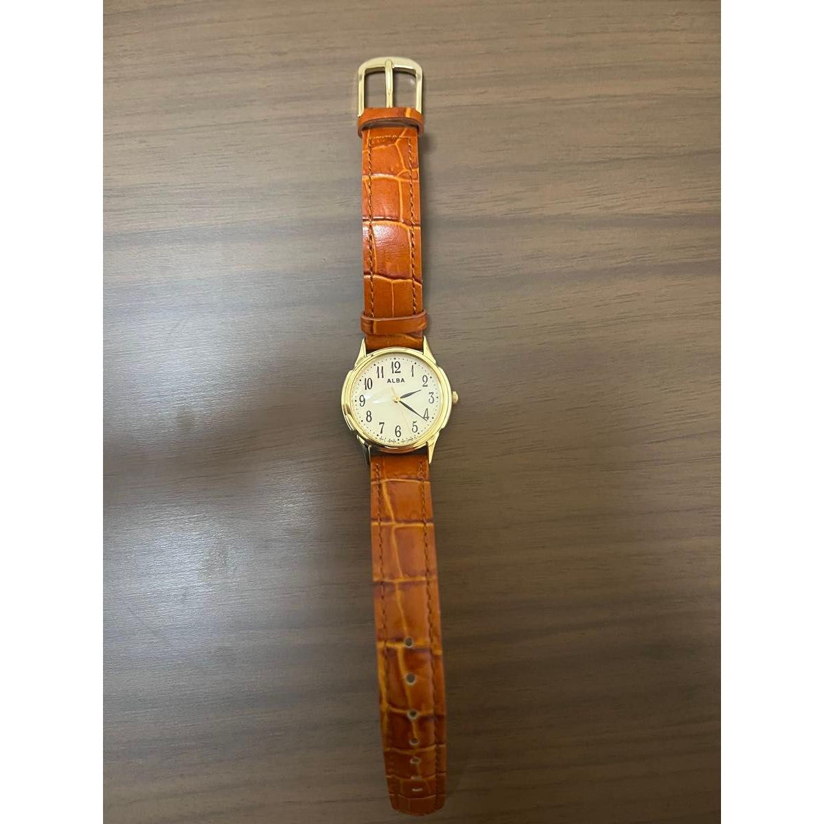 ALBA Seiko Ladies Watch Quartz Gold Brown