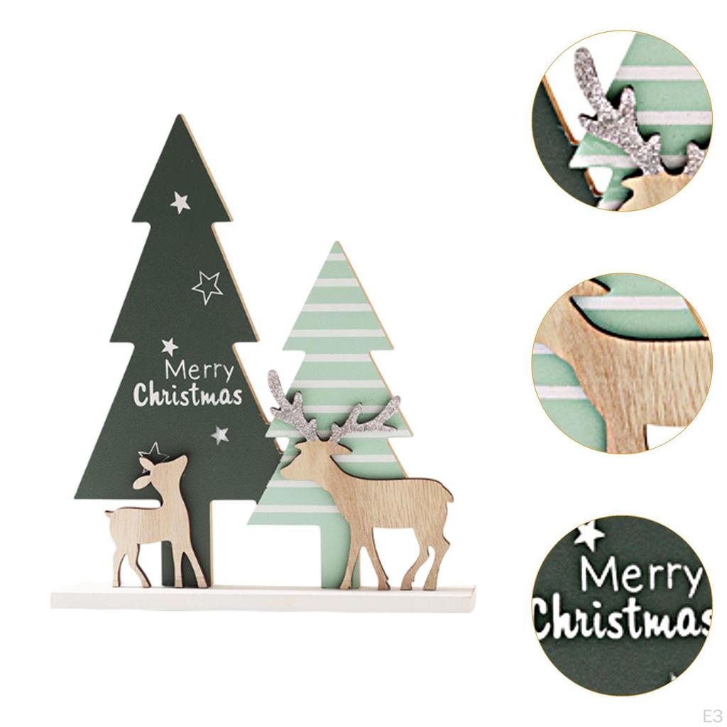 Wood Christmas Tree Ornament Desktop Ornament, Festival, Birthday Gift, Decor Table
