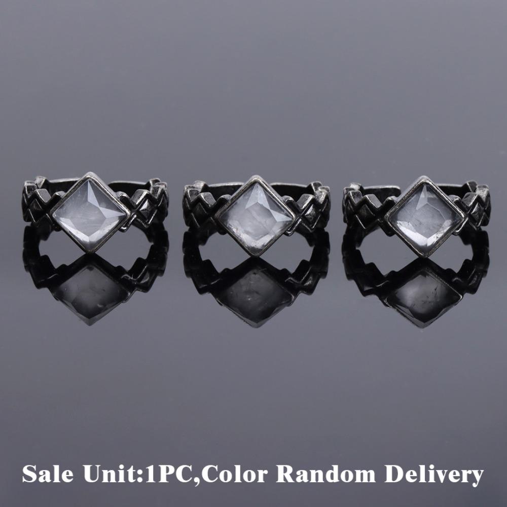 White Crystal Stone Ring Punk Style Amethyst Ring Newest Crystal Ring Fashion Accessories