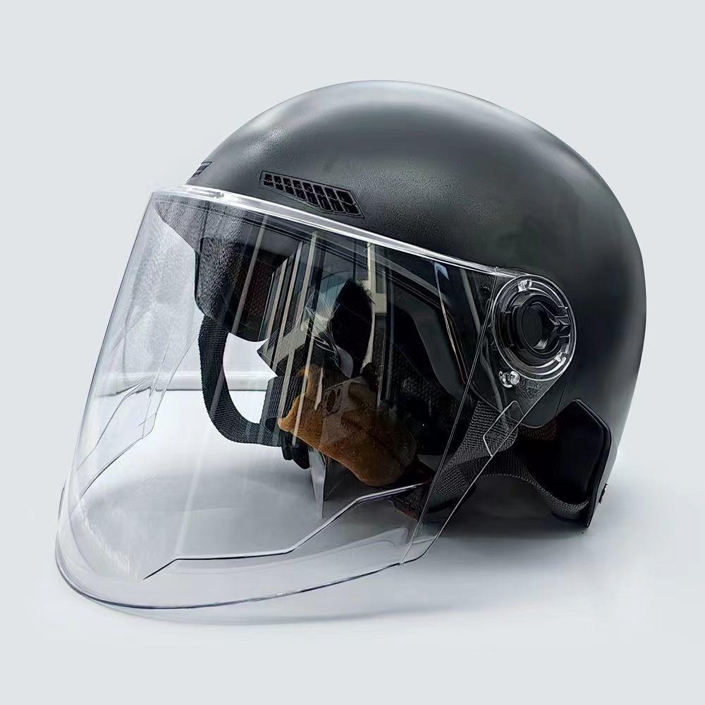 National Standard Electric Bike Motorcycle Helmet, All-season Universal Summer Sun Protection New Adjustable Hood