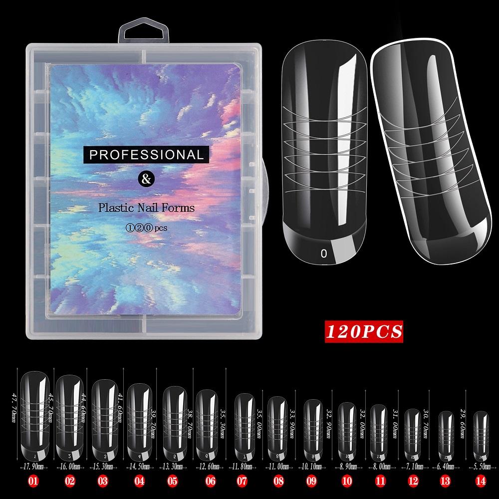 

120 шт./коробка маникюрные формы для ногтей кристаллическое наращивание безбумажное быстрое фототерапевтическое наращивание ногтей типсы в коробке