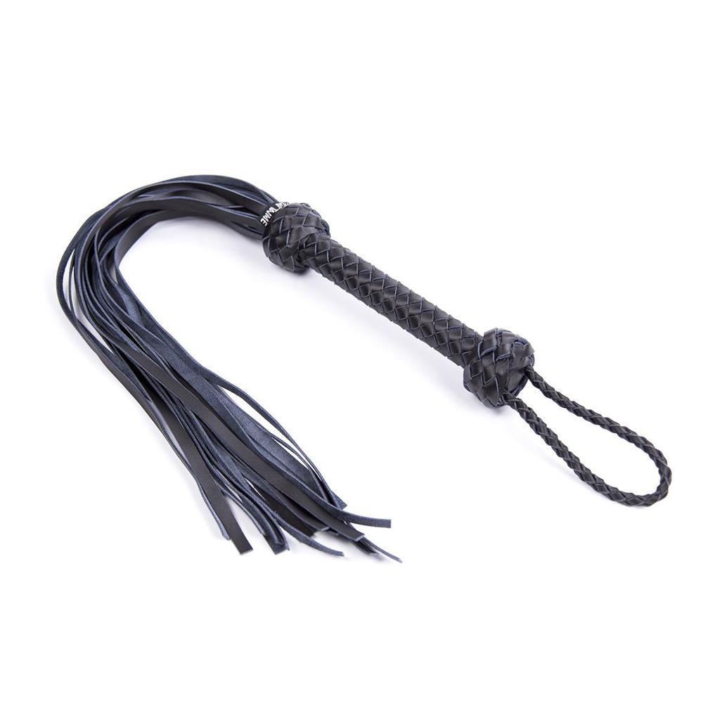 Adult Leather Flirting and Domination Whip - Cowhide and Horsewhip Restraint Toy