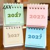 Functional Workstation Memo Pad Mini Desk Calendar 2027, Jan. 2027 to Dec. Standing Flip Small Desktop Time Management Tool Calendar, 12 Monthly