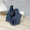 Damen Washed Denim Tasche Umhängetasche Schultertasche