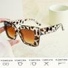 Leopard Print Square Women Gradient Eyeglasses Fashion Decorative SunGlasses Suitable for Stylish Eyewear