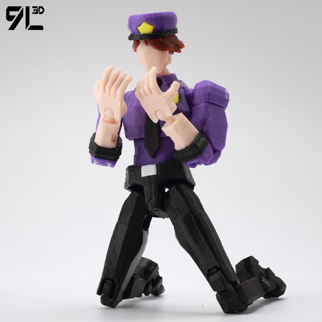 9L3D Printed Horror Game FNAF Freddy Fazbear's Purple Guy Toy Action Figures Anime Model Lucky13 Dummy Titan13 Collectible Model