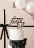 '50' Birthday Candle, Fifty, Black and White, 5.5