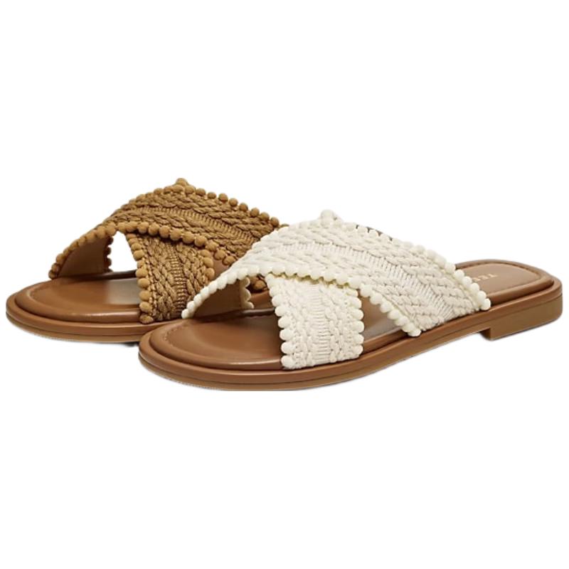 Teenmix Women s Retro Woven Bohemian Flat Sandals 37