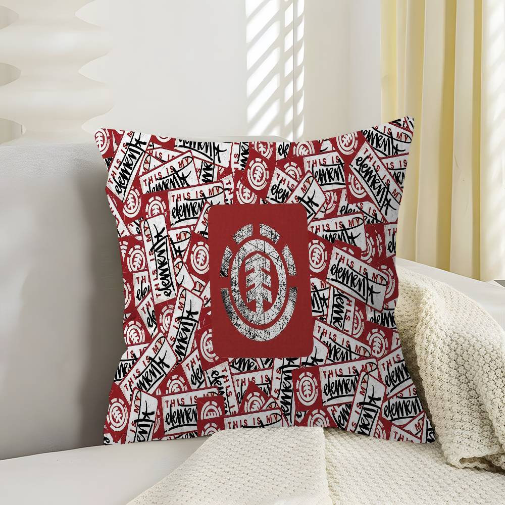 E-Element Skateboards Boardsport Logo Pillow Gift Home Office Decoration Bedroom Sofa Car Cushion Cover case 45x45