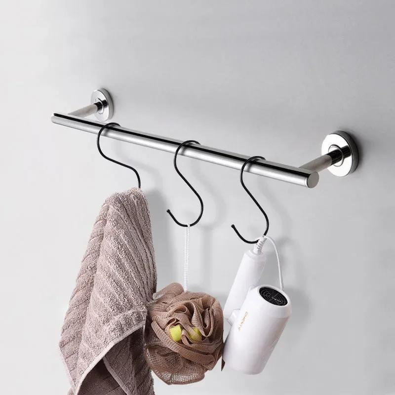 4Pcs S Shape Door Behind Hook Kitchen Bathroom Stainless Steel Multi-Purpose Hooks Hanging Holder Home Storage Tools