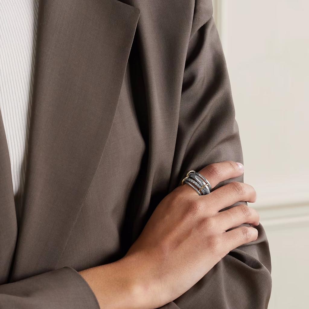 Youthway Multiple Layers Geometric Stainless Steel Women'S Ring Gold Color Waterproof Jewelry Gifts And Accessories