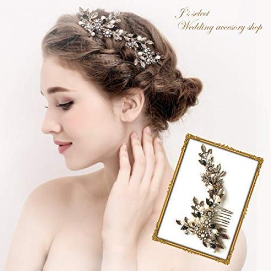 Gorgeous Antique Bridal Hair Ornament for and Parties Gold [J's select] European-style Headpiece, Bridal, Weddings, (F)