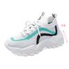 Fashion Fashion Mixed Colors Mesh Sports Shoes Women Thick Sole Non Slip Lace Up Chunky Sneakers Summer Comfort Platform Casual Shoes