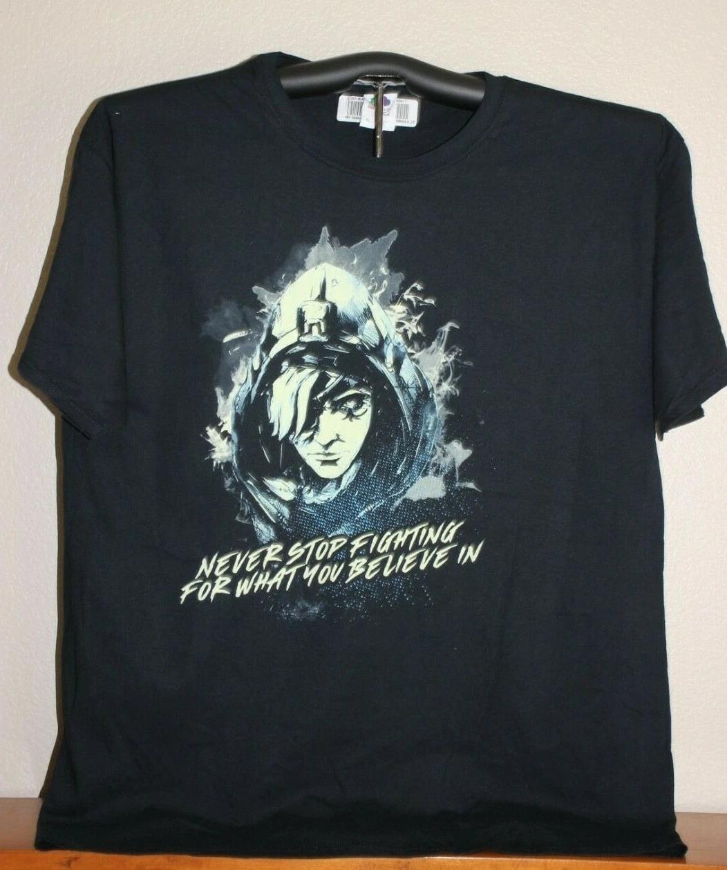 NEVER STOP FIGHTING FOR WHAT YOU BELIEVE IN T-Shirt XL in Black 4XL