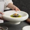 High Footed Ceramic Dining Plate Fruit Salad Bowl Sashimi Plate Serving Plates Dessert Bowl Sushi Plates Dim Sum Dish Snack Tray