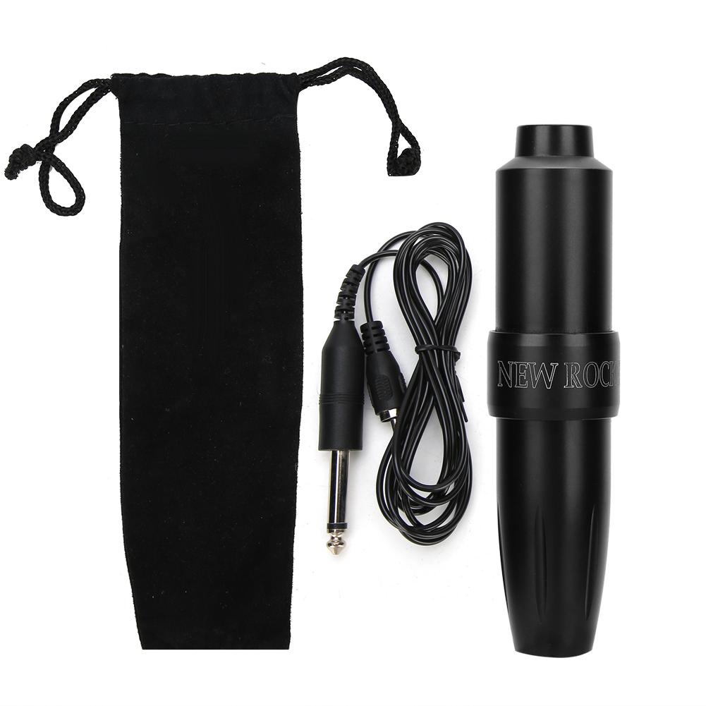 Tattoo Machine   Interface Powerful Motor Liner & Shader Tattoo Pen with LED Light(Black )