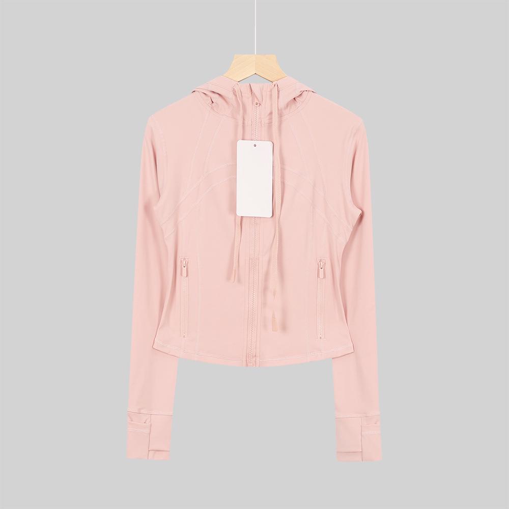 Felpa con cappuccio sportiva corta da donna con zip, cardigan aderente per yoga e corsa