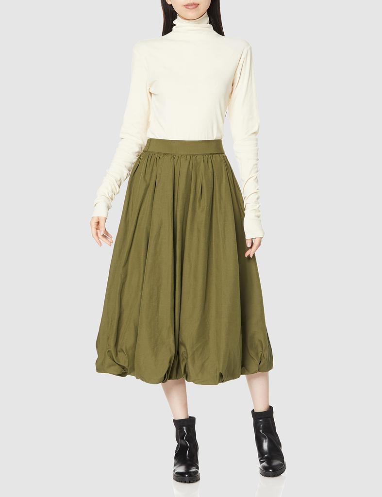 Mira Owen Knit Pullover Set Docking Balloon Dress 09WFO214015 OLV 1 Women's