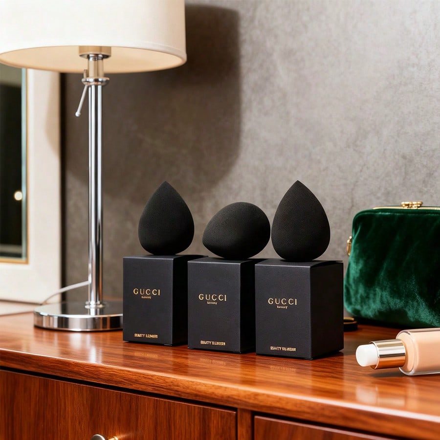 1 schwarzer Make-up-Schwamm, leichter und luxuriöser Make-up-Schwamm