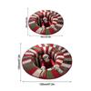 Crystal Velvet Christmas Round Carpet 3D Special-shaped Red Santa Claus Floor Mat Anti-Slip Atmosphere Decoration