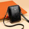 Lady Shoulder Bag Pure Color Retro Faux Leather Detachable Adjustable Shoulde Strap Lipstick Phone Card Key Storage Crossbody Bag for Dating Commuting