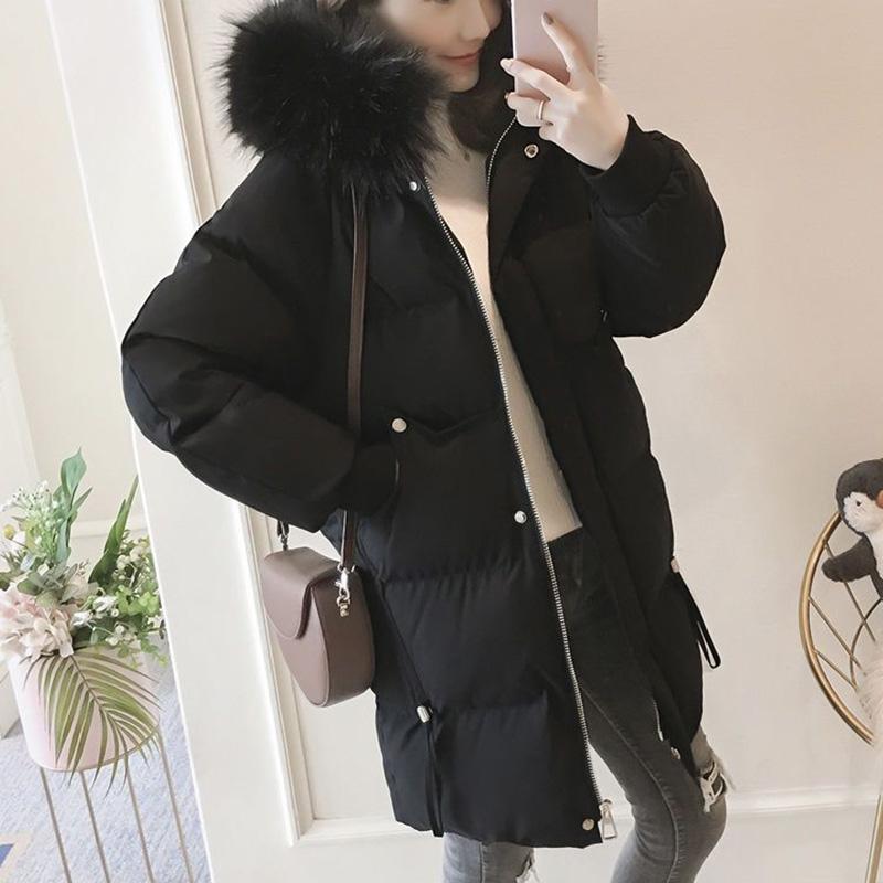 Mantel für Damen Fleece Verdickt Plüsch Herbst Winter Locker Groß Pelzkragen Windbreaker Wasserdicht Lässig Daunenjacke