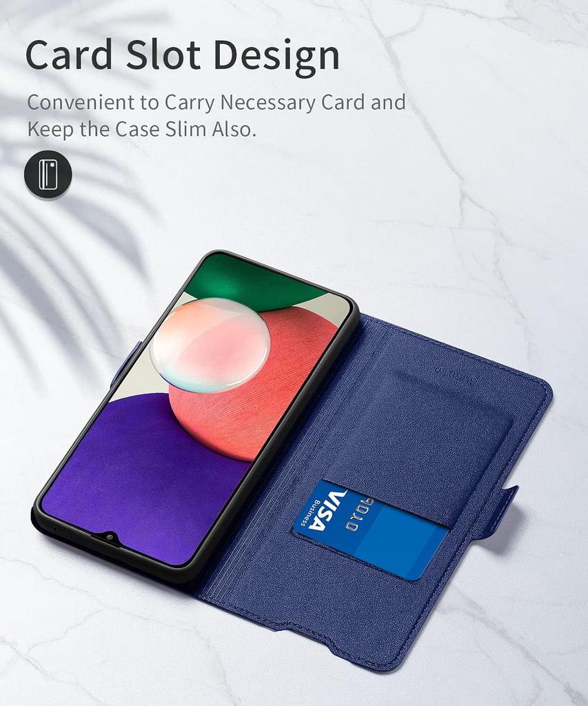 Etui Zamykane Granatowe Do Samsung Galaxy A22 5G