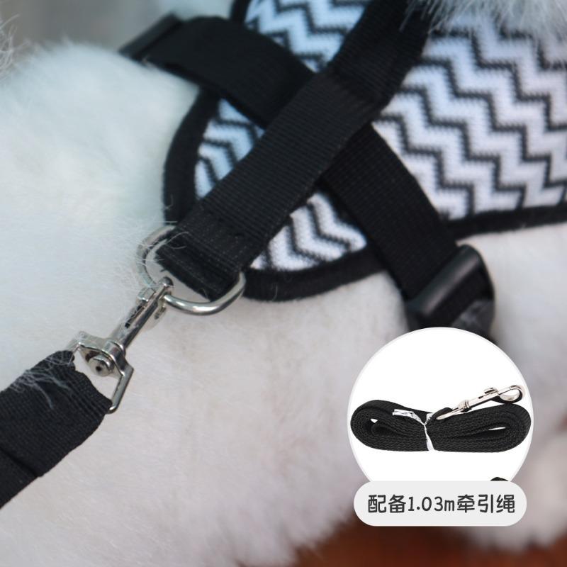 Back and Chest Harness Set for Pet Dogs - Leash for Taking Dogs Out for Walks - Cat Leash - Small Dog Breathable Walking Rope