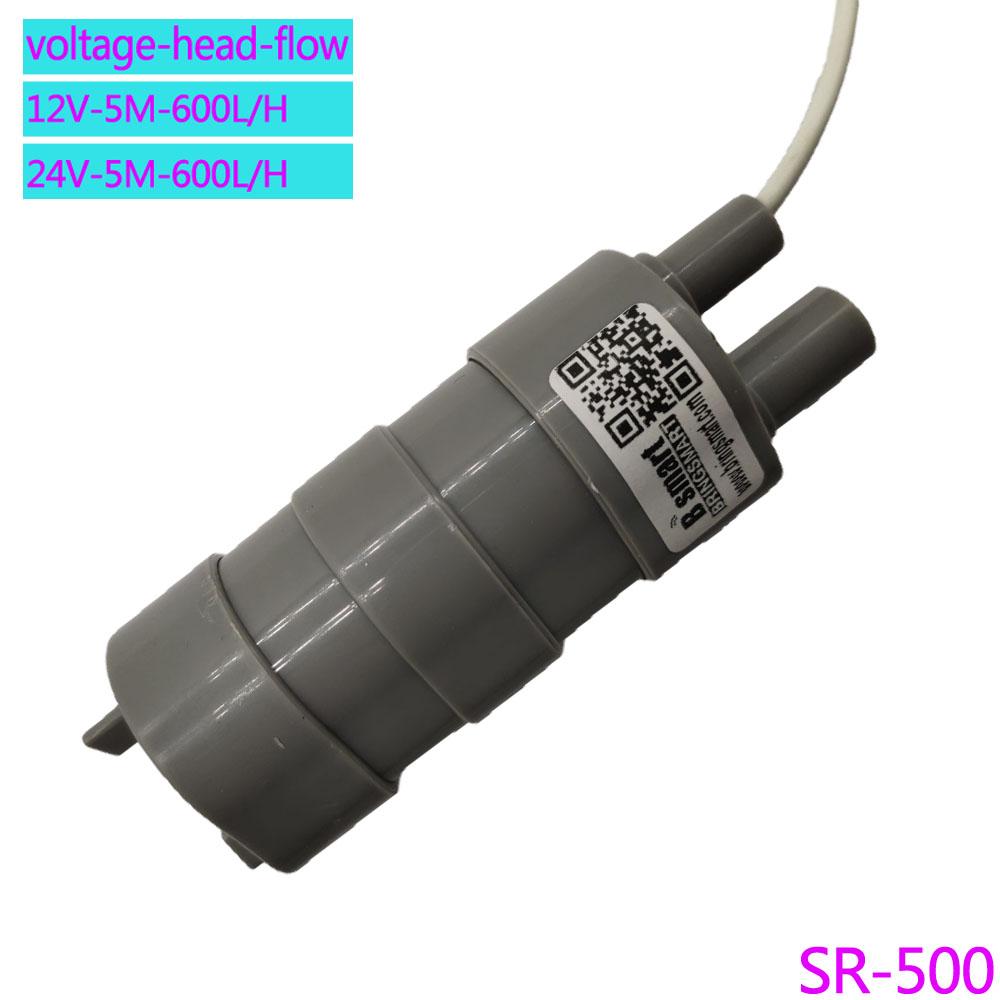 High Lift 5M 12V 24V High Pressure DC Submersible Pump 600L/H 1000L/H Micro Straight Slotted Cutting Rhinestone Pump Customized