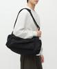 Crinkle Multi-Pocket Crossbody Bag [Black]