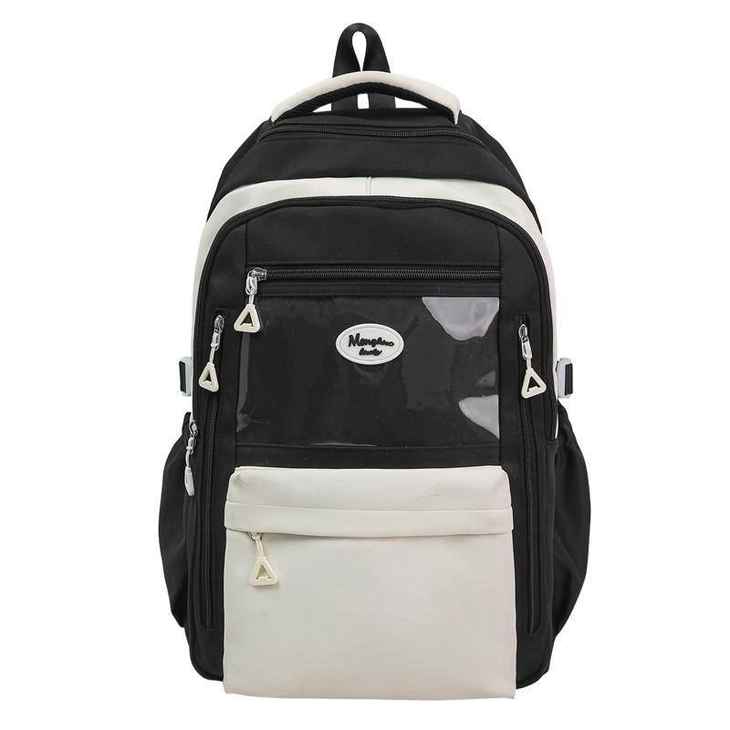 High value, fresh and sweet, contrasting color splicing backpack, casual and lightweight backpack for junior high school students