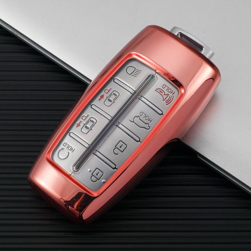 Soft Tpu Car Key Cover Case For Hyundai Genesis G70 Gv70 G80 Gv80 G90 Auto Remote Control Shell Fob Holder Keychain Protector
