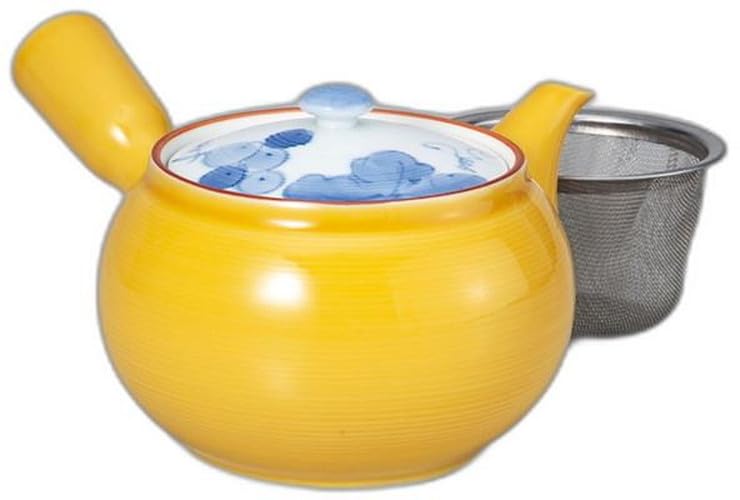 

Yellow Glazed Grape Teapot x 11 x 9cm Setomonohonpo Teapot (U) [11 400cc]