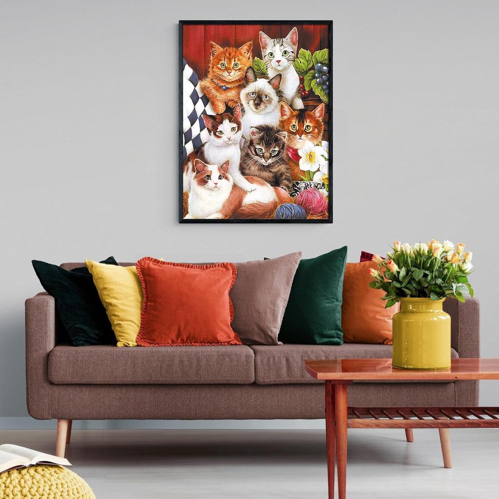 CHengQiSM Jigsaw Cat 500 Gift 500-Piece Puzzle, Photo, Pieces, Animal, Cat, Stylish, Interior, (38x52cm)