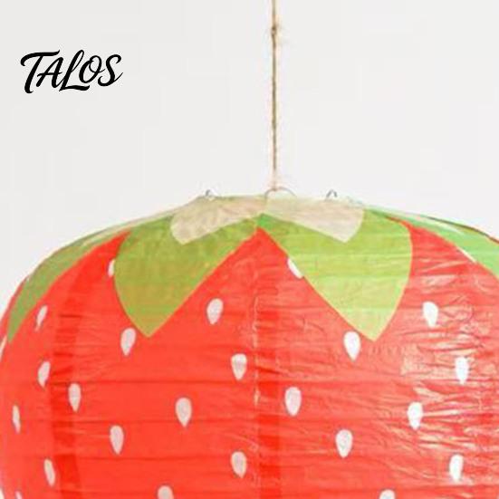 Sweet Style Event Supplies Strawberry Paper Lantern, Pink Fruit Shaped Hanging Decor for Birthday Party, Theme Party Favors Collapsible Round