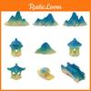 Chinese Style Resin Yard Ornament With Pavilion And Fake Mountain For Landscaping Projects