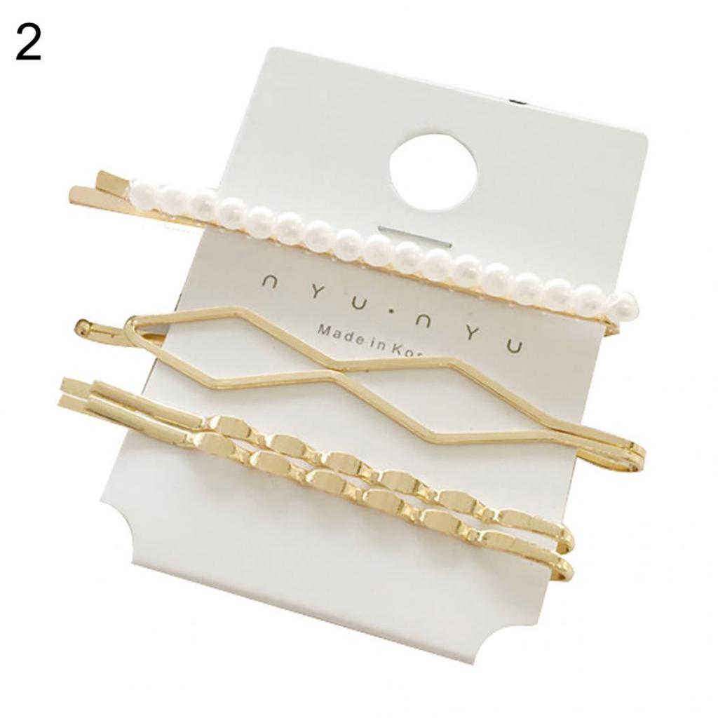 4 Teile/satz Süße Faux Perle Metall Haarspange Frauen Haar Seite Clip Haarnadel Kopfbedeckung