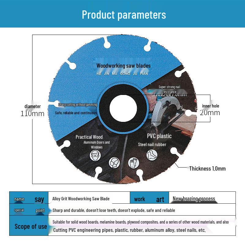 Multipurpose Alloy Saw Blade for Wood, Aluminum, PVC, and Rubber Cutting