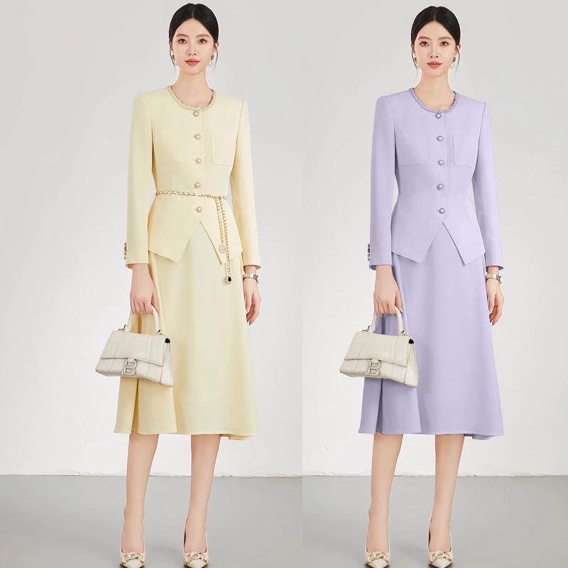 Aishangchen Romantic Heiress Purple Two-Piece Suit - Early Autumn Korean Style