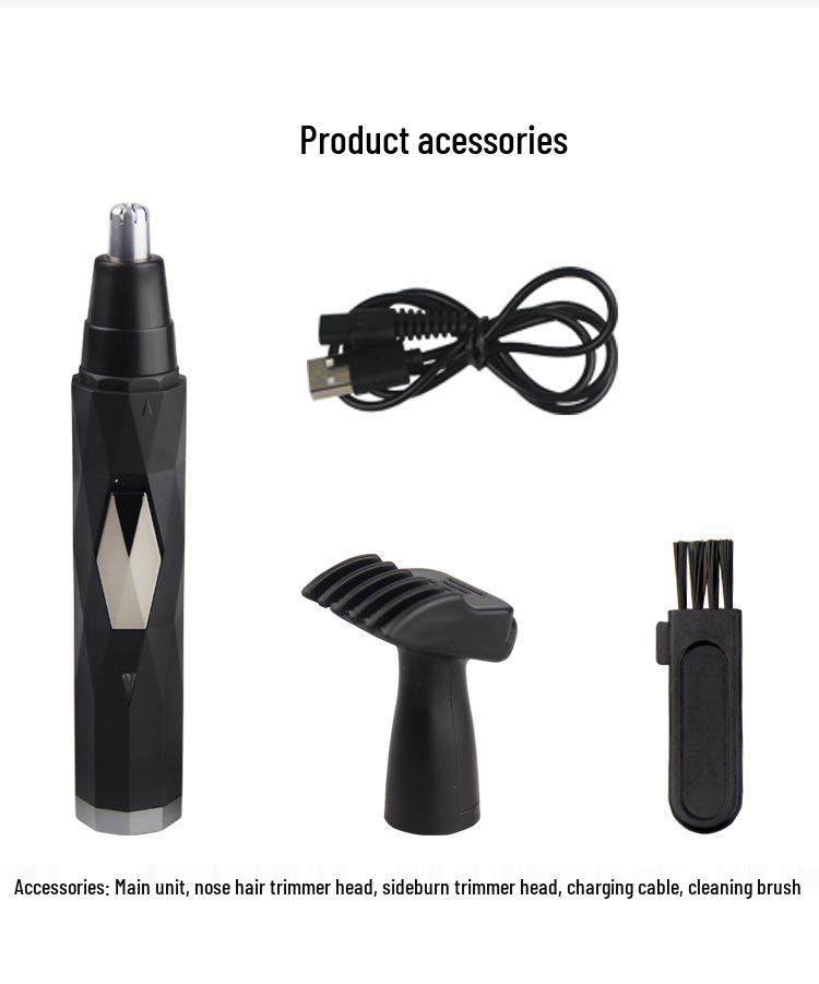Men's USB Rechargeable Multifunction Nose & Eyebrow Trimmer Set