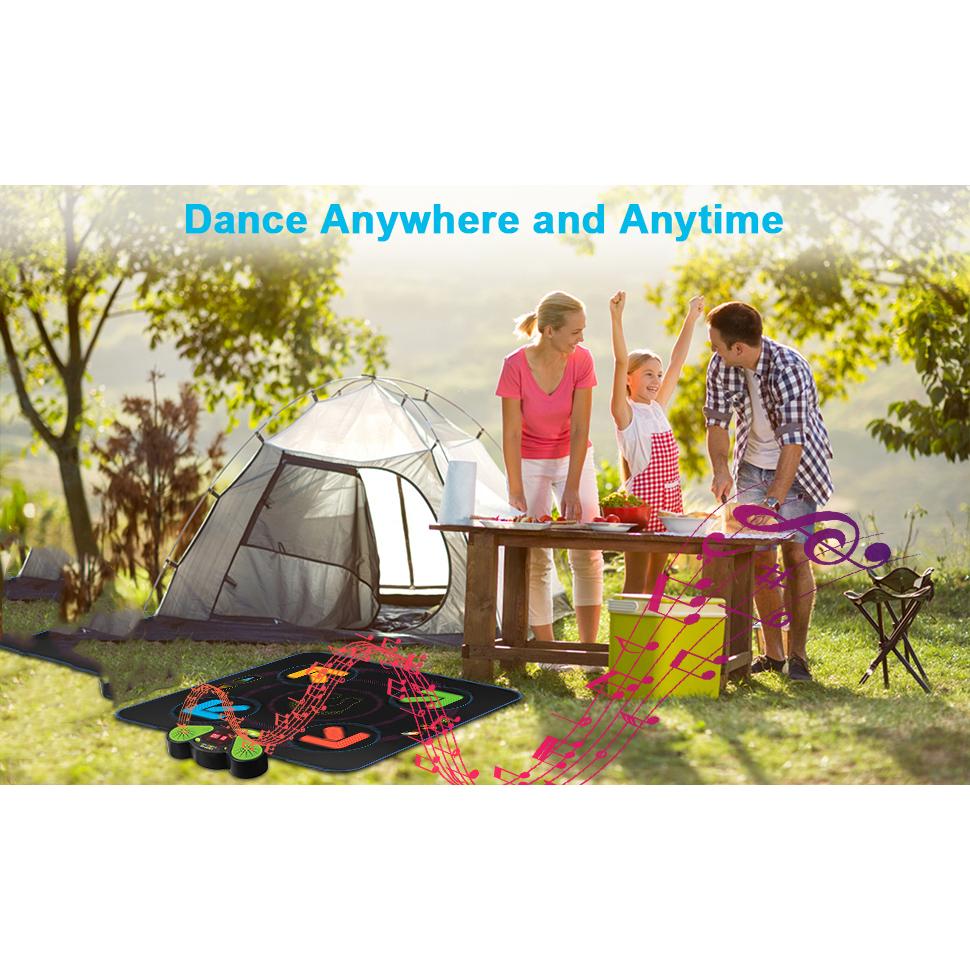 Kids Dance Mat, Girls Dance Pad, Anti-Slip Dance Playmat with 4 Fun Games, 8 Built-in Music & AUX for Kids Ages 3 4 5 6 7 8 9 10+ Year Old