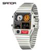 Electronic Watch Men'S Youth Leisure Multi-Function Temperature Measurement Stopwatch Chronograph Electronic Watch