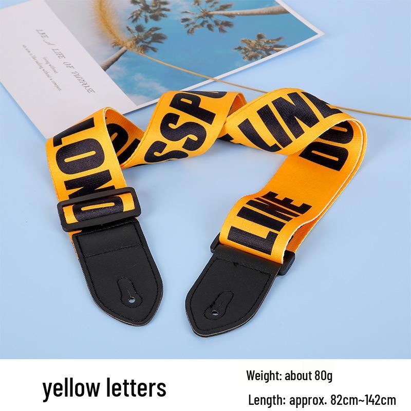 Unisex poszerzany i pogrubiony poliestrowy pasek do gitary/basu - Styl folk, konstrukcja bez dziurkowania