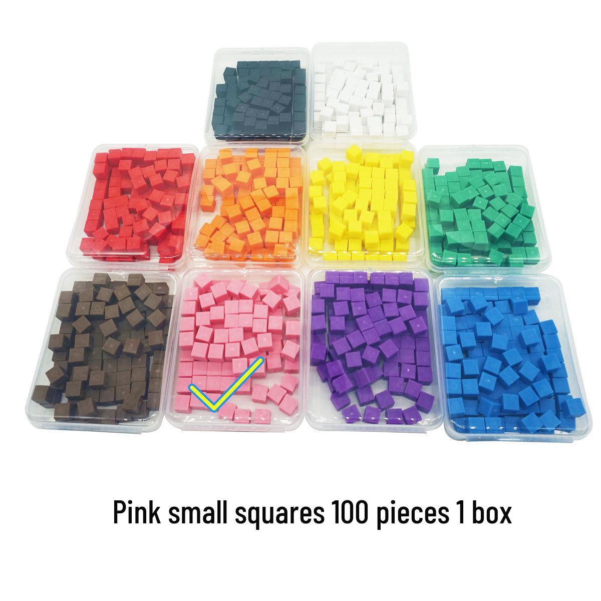 1cm Plastic Square Cube Math Counting Set - Montessori Geometry Teaching Aids for Early Education